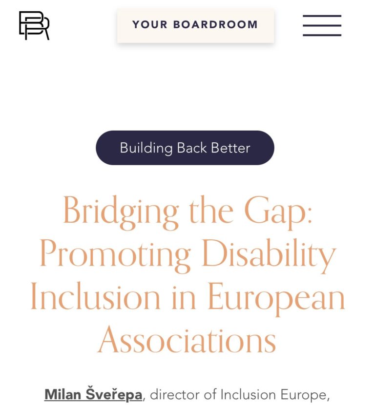 Bridging the gap: Promoting disability inclusion in European associations